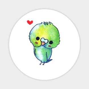 watercolor cute budgie parakeet Magnet